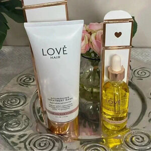 Love nurishing hair mask and hair oil